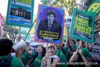Argentina’s students take to streets in protest against Javier Milei’s austerity plan