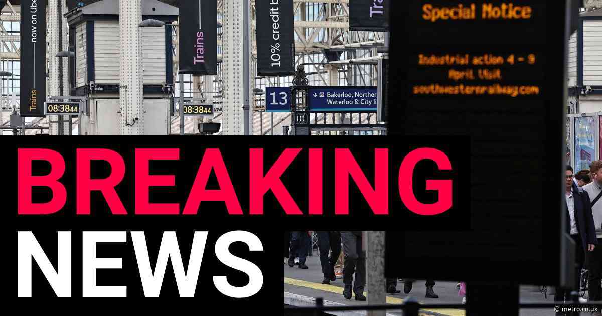 Trains cancelled at London Waterloo after person hit by a train