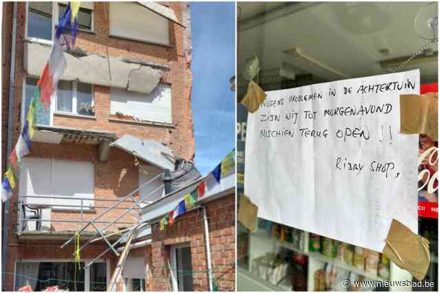 Alwéér appartementsgebouw ontruimd nadat aannemer per ongeluk twee terrassen sloopt: “Zes bewoners kregen tijdelijk ander onderkomen”