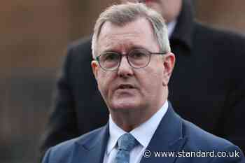 Former DUP leader Sir Jeffrey Donaldson arrives at court to face sex charges