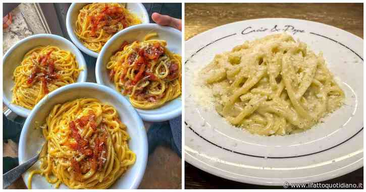 “La cucina romana è la migliore al mondo” con carbonara, cacio e pepe e pizza al taglio. Seguono Bologna e Napoli