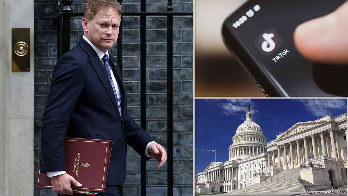 Grant Shapps swerves questions on whether Britain could follow the US by banning Chinese-owned TikTok after Washington approves hardline laws - as Defence Secretary says he still has an account (but doesn't access it himself)