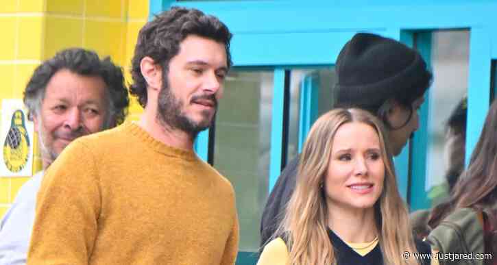 Kristen Bell & Adam Brody Stop for Coffee While Filming New Netflix Comedy Series