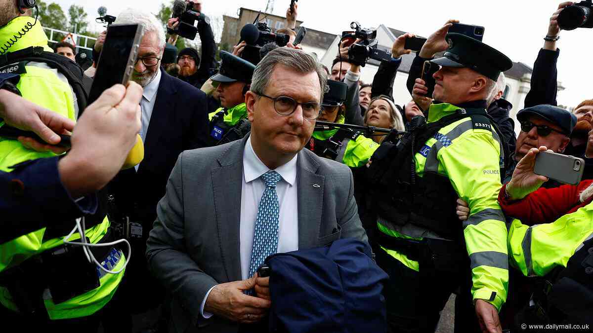 Ex-DUP leader Sir Jeffrey Donaldson appears in court over rape alongside his wife Lady Eleanor who faces abetting charges over historical sex allegations
