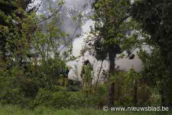 Tuinhuis gaat in vlammen op: brand slaat over op loods
