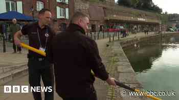 Firefighter raising awareness of water safety