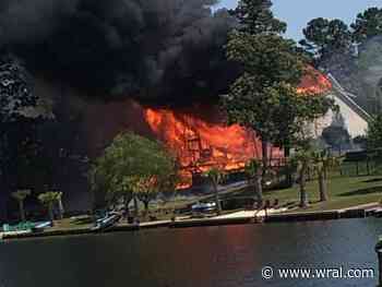 Lake house destroyed in fire in Harnett County