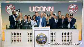 National champion UConn Huskies rang New York Stock Exchange opening bell Wednesday