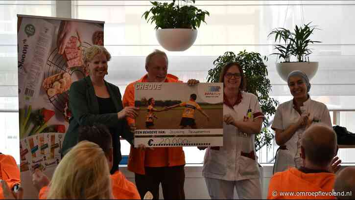 Flevoland - Flevoziekenhuis ontvangt 20.000 euro van Stichting Roparun