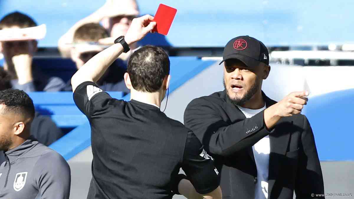 Revealed: Vincent Kompany called referee Darren England a 'f*****g cheat' multiple times in furious tirade at officials after he gave Chelsea a penalty against Burnley in 2-2 draw last month