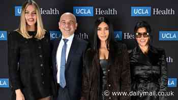 Kim, Khloe and Kourtney Kardashian make the rare move of coming together to commemorate the Robert G Kardashian Center at UCLA