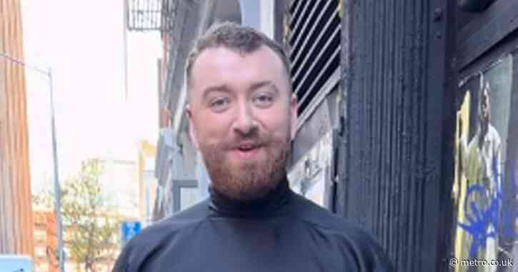 Sam Smith’s latest kooky outfit compared to a hairdresser’s cape