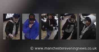 The five men police want to speak to after major theft at Manchester Arndale