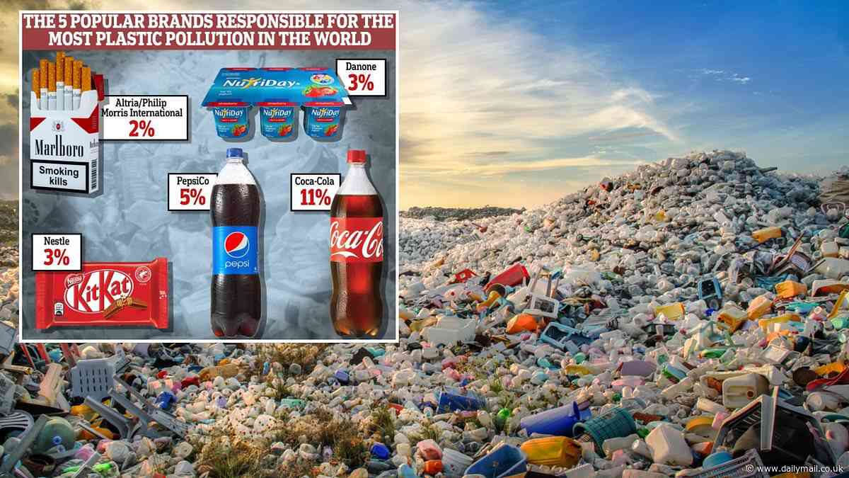 Revealed: The 5 popular brands responsible for the most plastic pollution in the world - so, is YOUR favourite on the list?