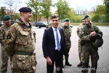 Spend more on Nato to fight Putin, Sunak tells EU leaders after his £75bn defence boost