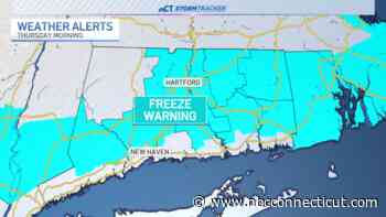 Freeze warning issued for Thursday morning