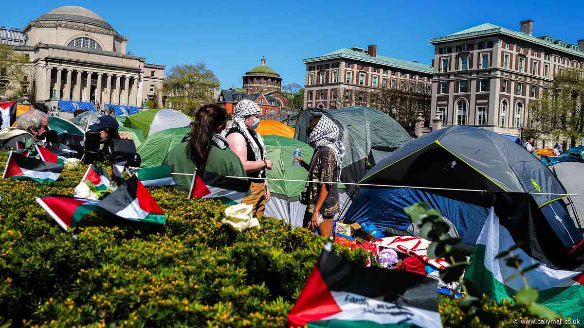 Columbia denies students' claims they're calling in National Guard to close pro-Palestine encampment as NYC college is engulfed by anti-Semitism scandal