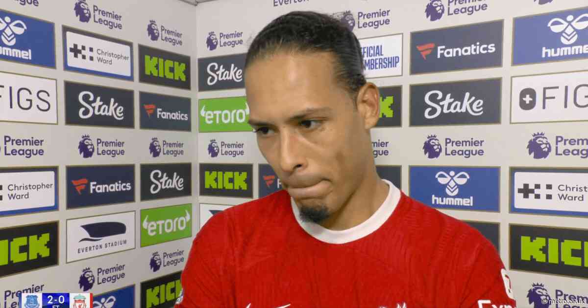 Virgil van Dijk says Liverpool have ‘no chance’ to win the Premier League after ‘disappointing’ Everton loss