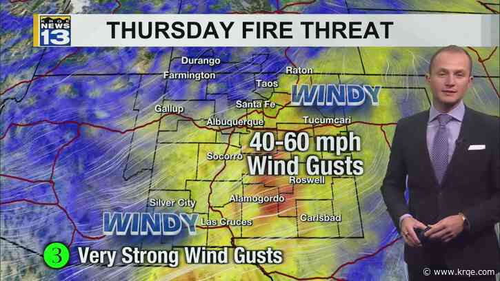40-60 mph wind gusts possible Thursday afternoon