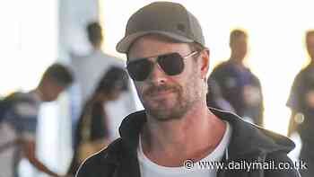 Chris Hemsworth keeps a low profile in dark sunglasses as he jets out of Sydney on Anzac Day ahead of media blitz to promote Mad Max Furiosa