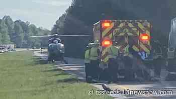 2 severely injured in Suffolk accident