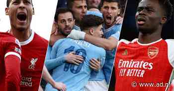 Haakt Liverpool af in Engelse titelstrijd? Dit is het resterende programma van Arsenal, City en The Reds