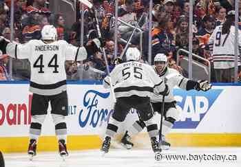 Kopitar's OT winner lifts Kings to 5-4 win over Oilers, even series at 1-1