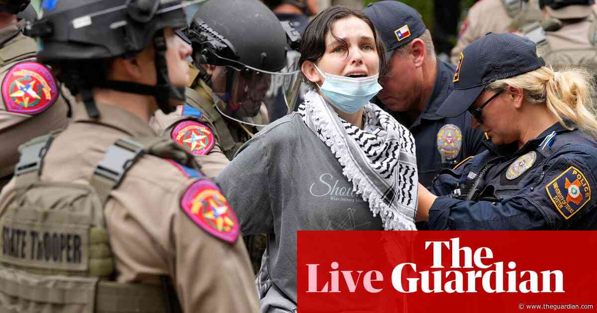 Dozens arrested in California and Texas as campus administrators move to shut down protests – as it happened