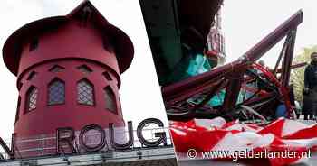 Wieken van iconisch theater Moulin Rouge in Parijs naar beneden gevallen