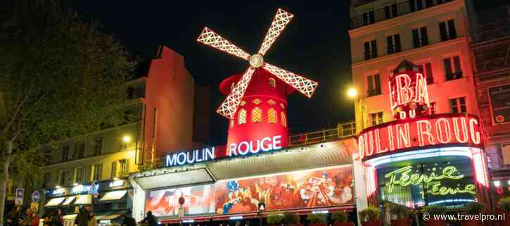 Opmerkelijk: wieken van Moulin Rouge in Parijs afgebroken
