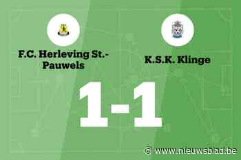 FCH Sint-Pauwels en KSK Klinge delen de punten