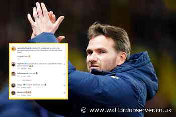 Watford boss Cleverley gets warm praise on social media