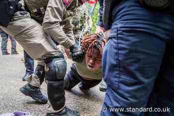 Riot police arrest students at US campuses as protests over Israel-Gaza war continue to grow