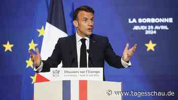 Frankreichs Präsident Macron warnt in Rede: "Unser Europa kann sterben"