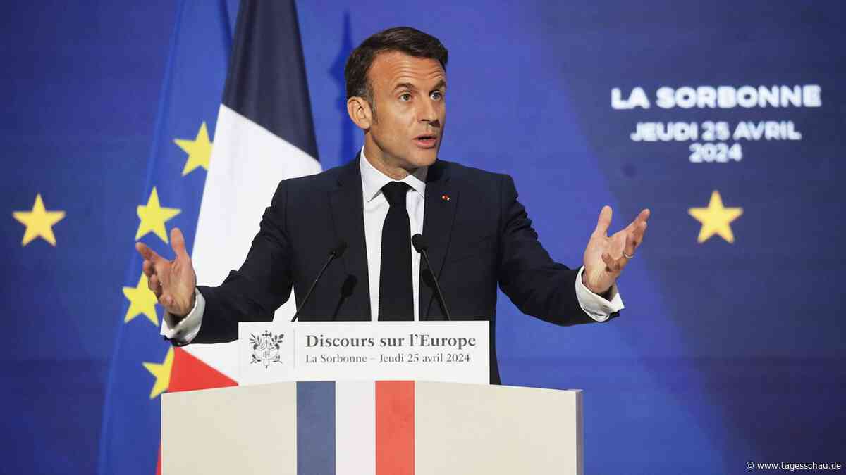 Frankreichs Präsident Macron warnt in Rede: "Unser Europa kann sterben"