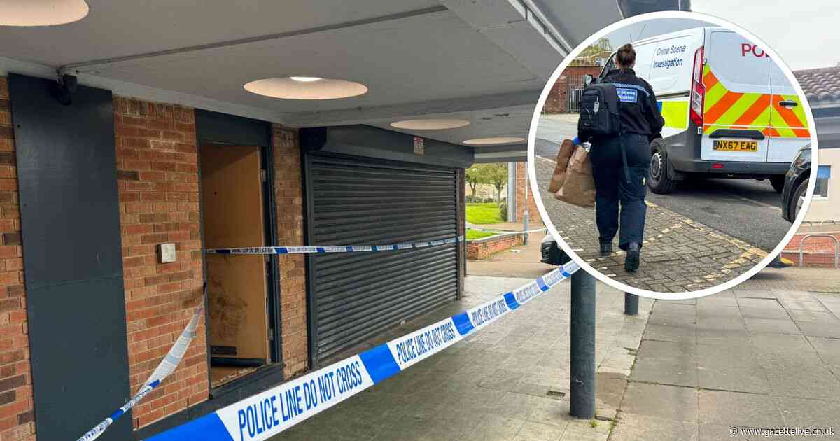 Two arrested after Hardwick 'stabbing' as CSI teams carry out evidence bags from blood-stained flat
