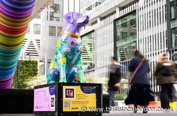 Paws on the Wharf guide dogs art trail comes to Canary Wharf