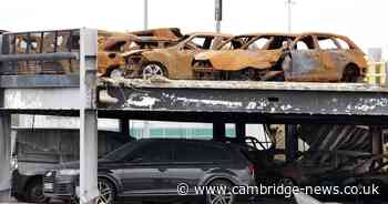 Cars still inside charred remains of airport car park six months after devastating fire