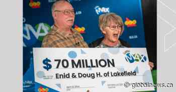‘This is truly a blessing’: Lakefield, Ont., couple celebrates $70M Lotto Max win