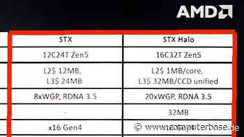 Strix Point (Halo): AMD-Dokument bestätigt Eckdaten der Zen-5-APUs