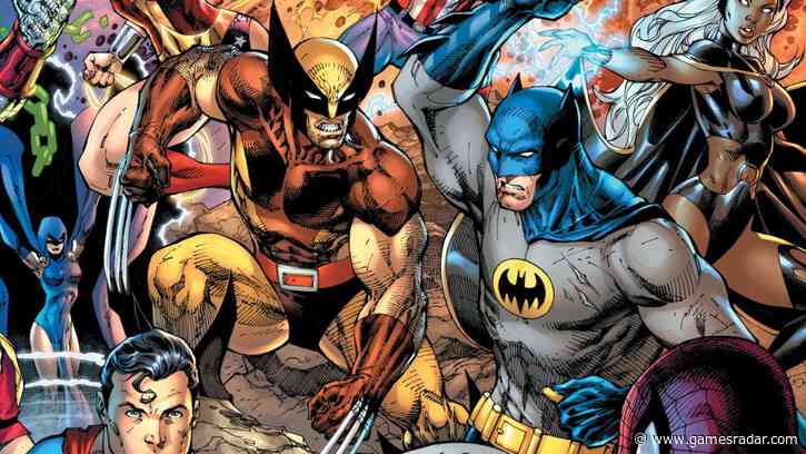 Batman fights Wolverine on a stunning Jim Lee cover for the upcoming DC Versus Marvel Omnibus