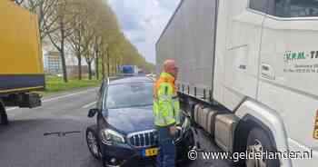 File op A12 bij Duiven na ongeval tussen vrachtwagen en auto