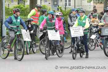 Colchester kids brave weather for Kidical Mass bike ride