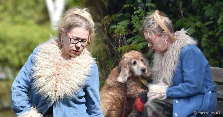 Shameless star Tina Malone looks sombre in rare outing weeks after husband’s death