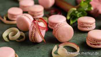 Rhabarber-Macarons sind die luftigen Frühlingsboten in zartem Rosa