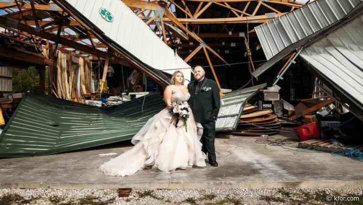 Couple marries after EF1 tornado interrupts rehearsal, damages Missouri wedding venue
