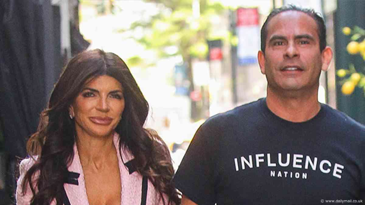 Teresa Giudice and husband Luis Ruelas share a sweet smooch after lunch with his sons in New York City - after star hit back at swirling divorce rumors