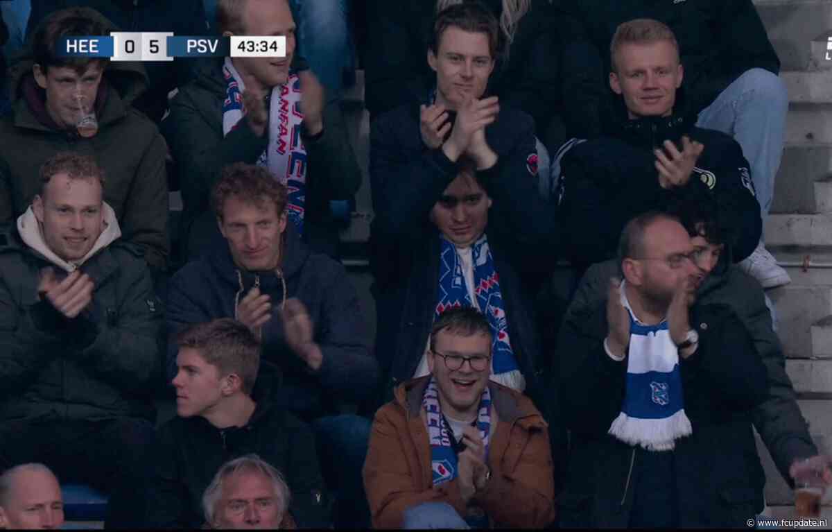 Heerenveen-supporters laten zich ondanks vernedering van beste kant zien in minuut 43