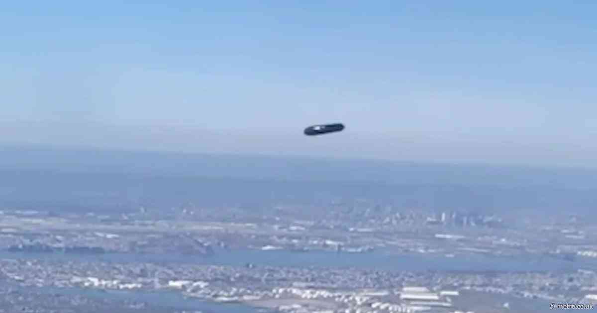 Plane passenger spots ‘flying cylinder UFO’ out her window