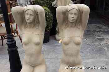 Twee betonnen beelden van naakte meisjes op knieën gestolen bij Rustpunt Unique in Leopoldsburg